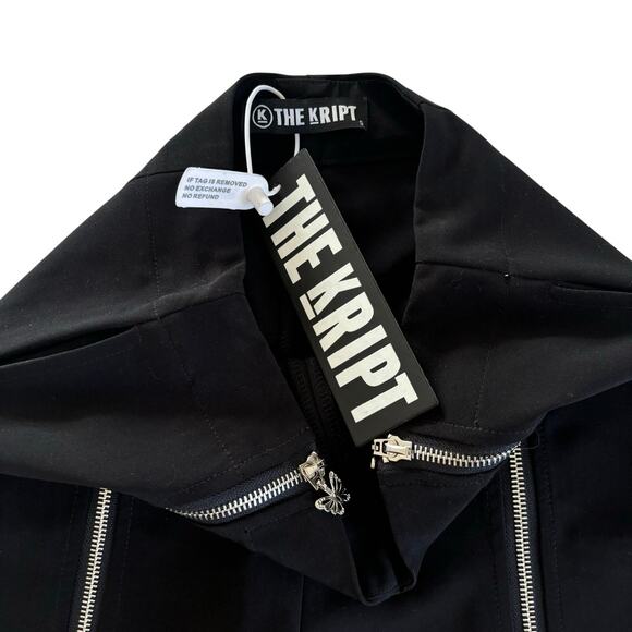 Dolls Kill The Kript Black Butterfly Zipper Pull On Pants Women’s Size Small NWT - Picture 3 of 8